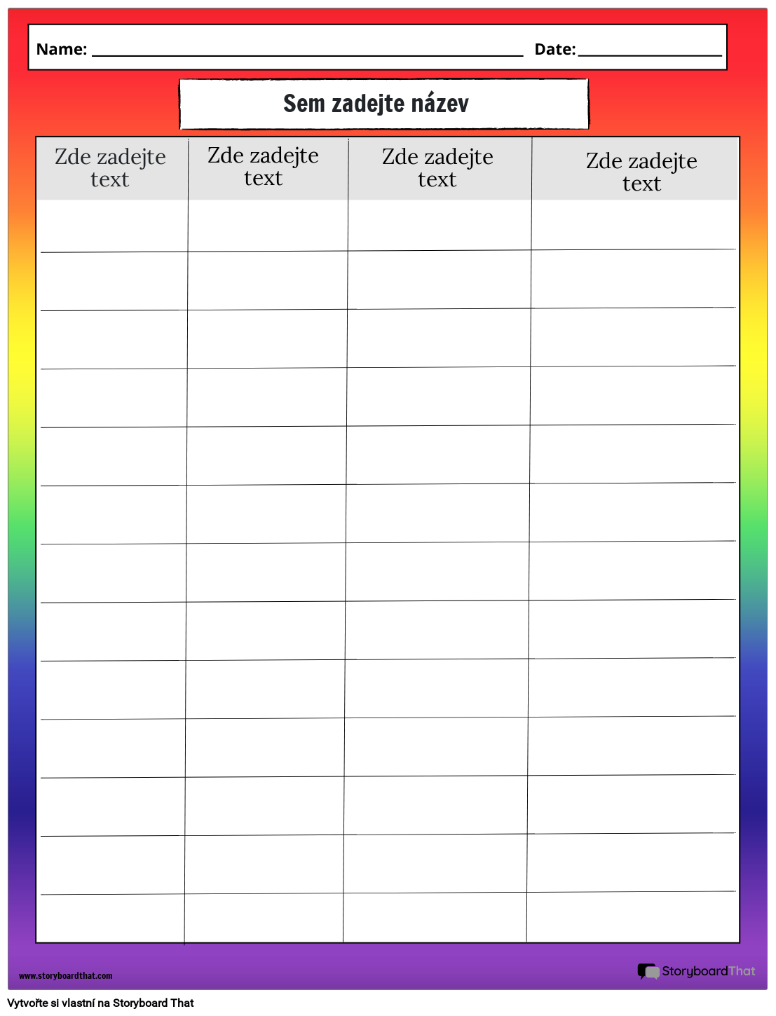 Barevný Stůl Pracovní List
