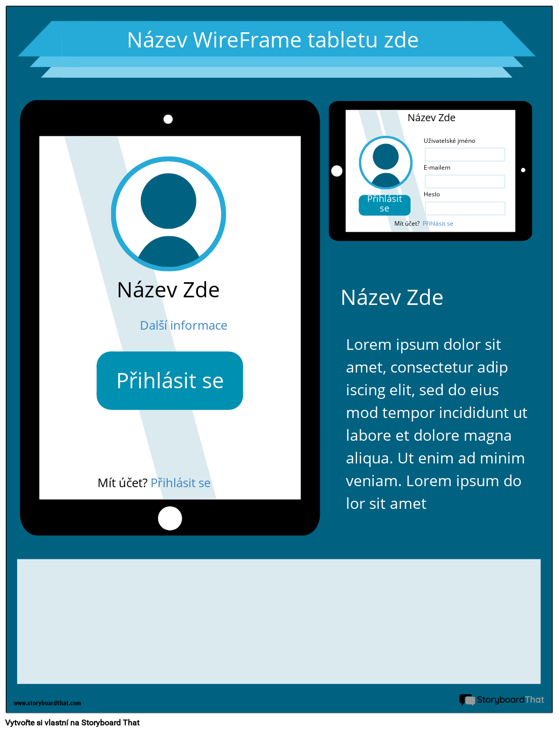Firemní Tablet WireFrame Šablona 3