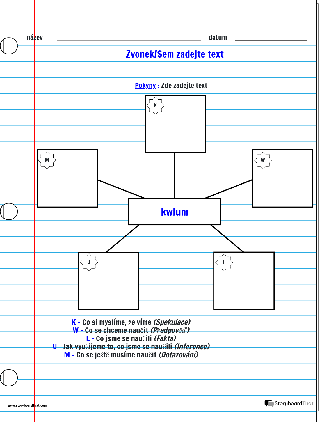 Pracovní List KWLUM
