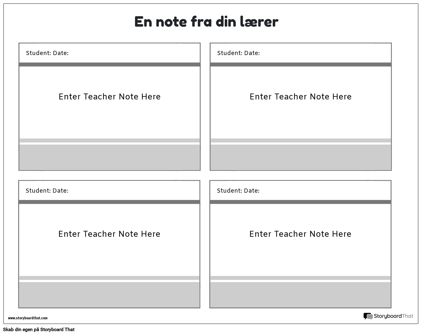 Ny skabelon for opret side for lærernoter 2 (sort/hvid)