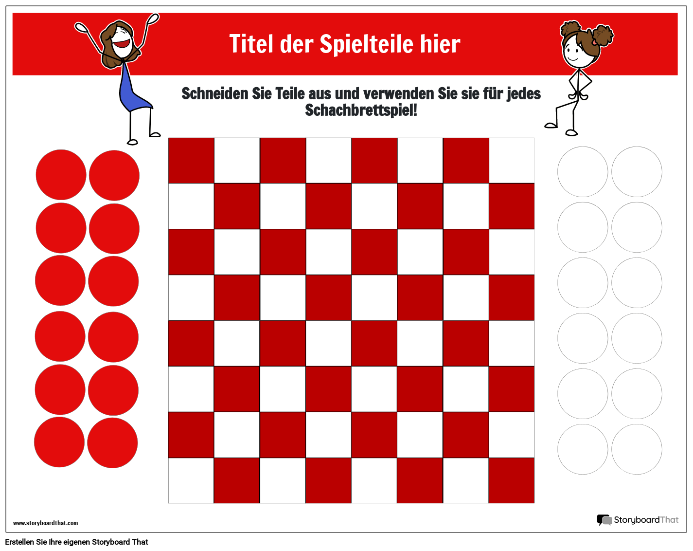 Druckbare Schachbretter