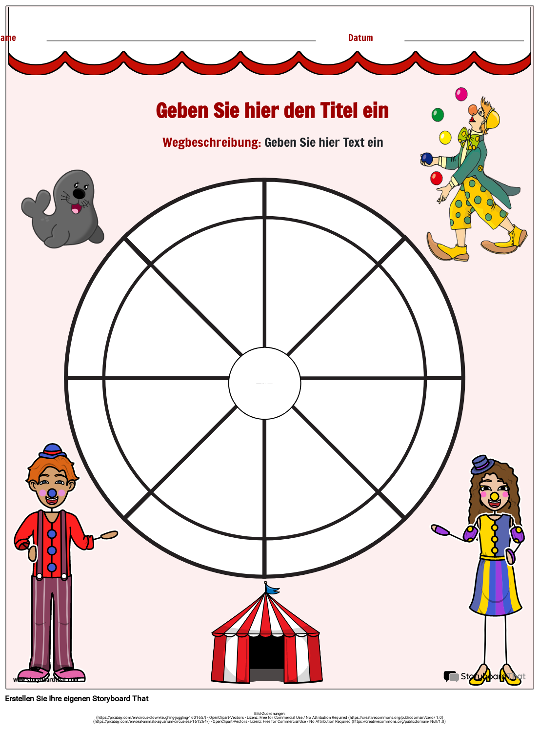 Multiplikationsrad im Zirkus-Stil