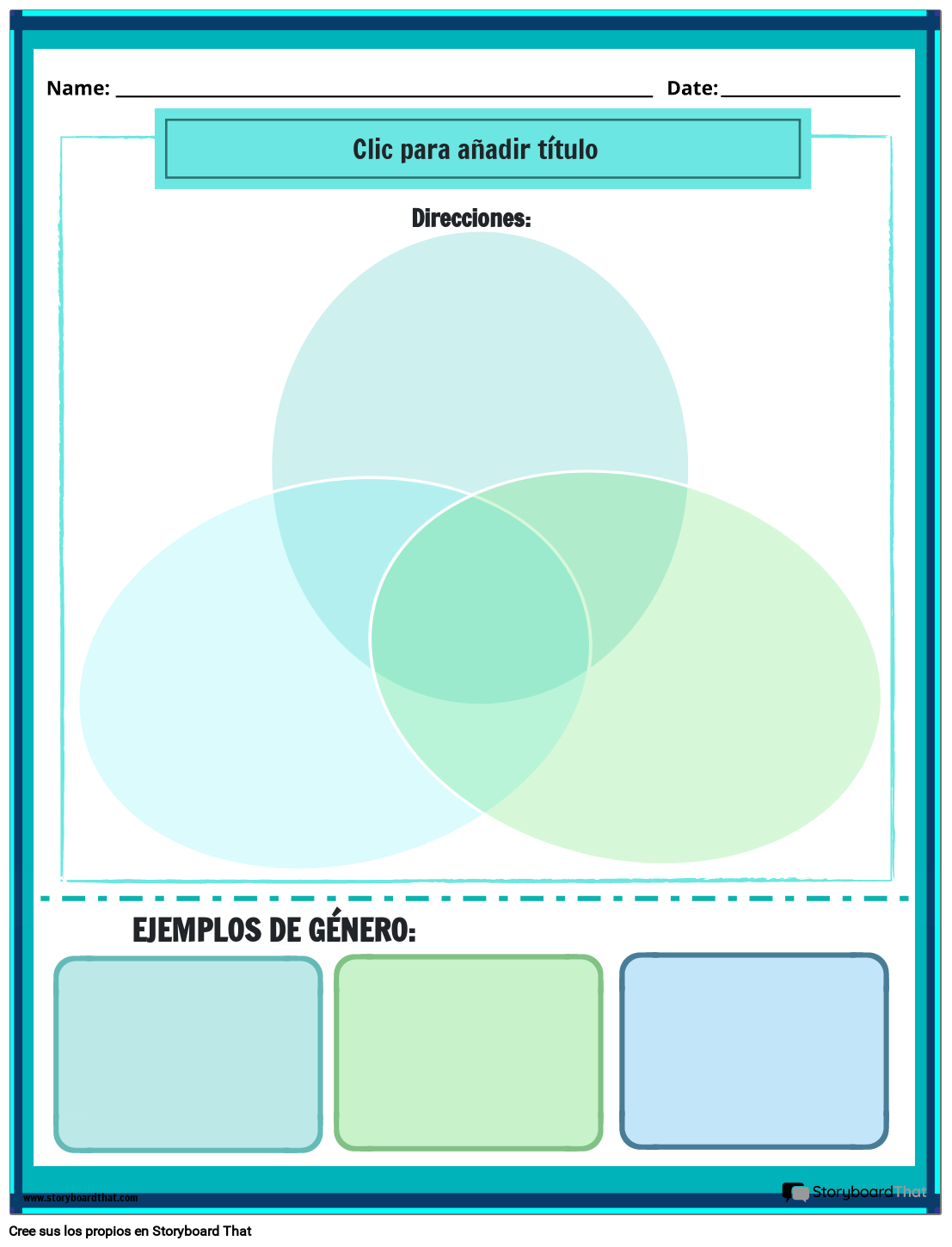 Hoja de Trabajo de Comparación de Géneros Literarios