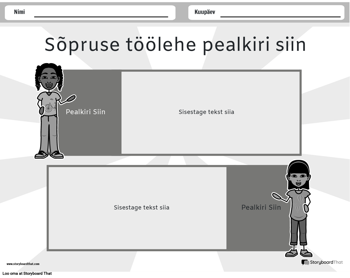 Sõbralik Maastik Must-valge 3