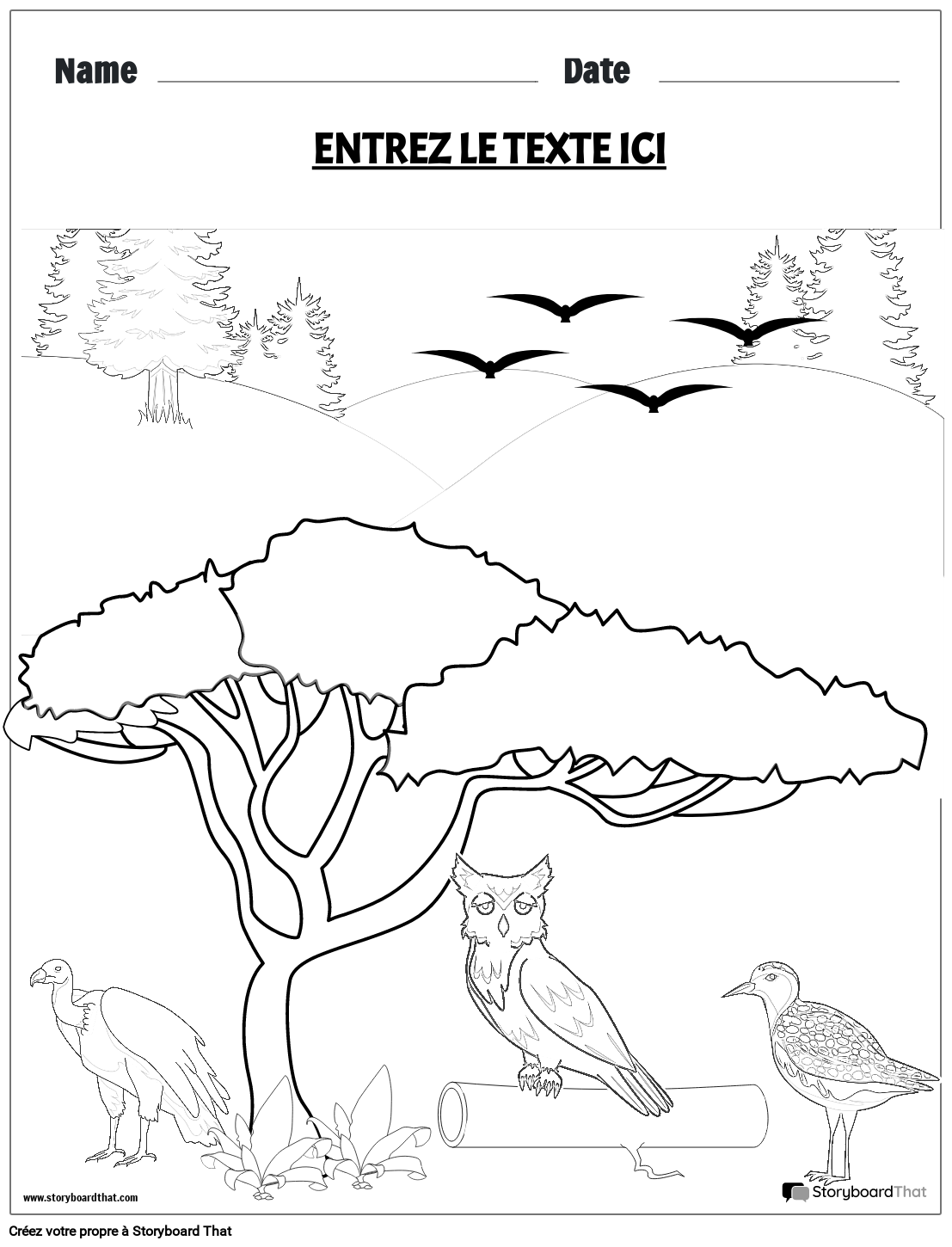 Coloriage oiseau