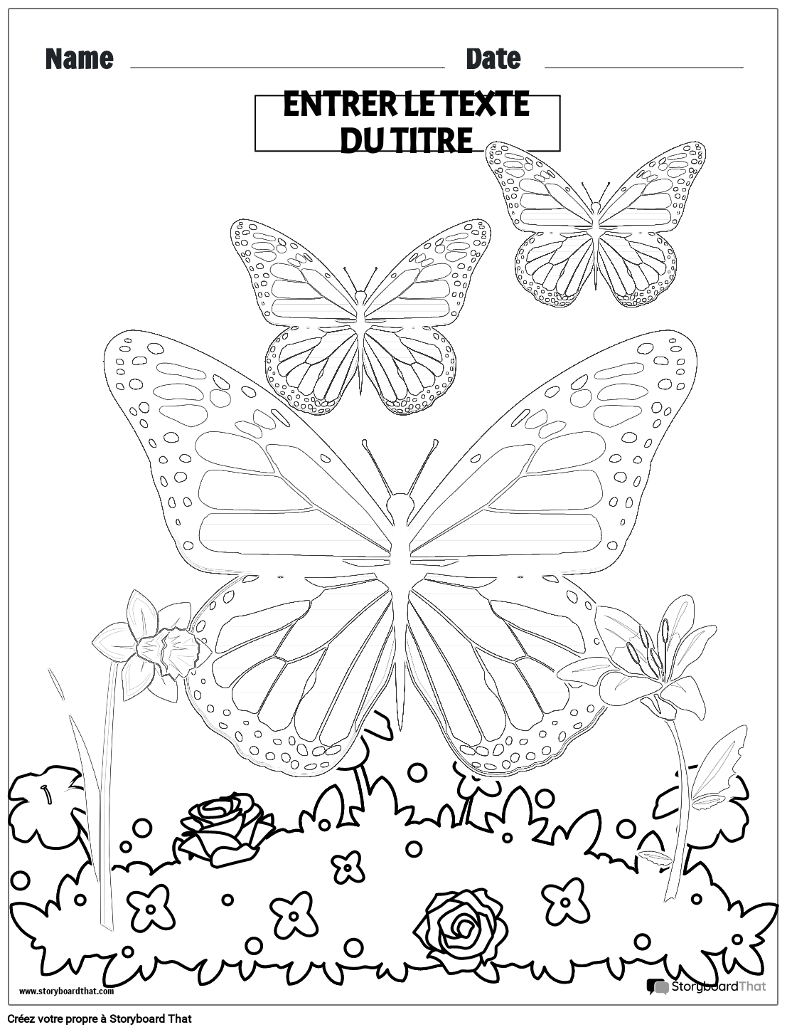 Coloriage papillon