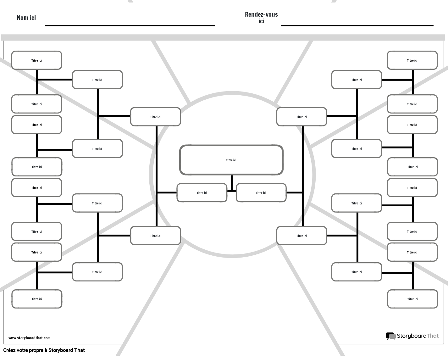 Nouveau modèle d'organigramme de création de page 5 (noir et blanc)