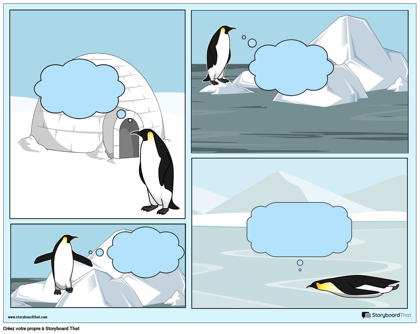 Thème Pingouin de Bande Dessinée