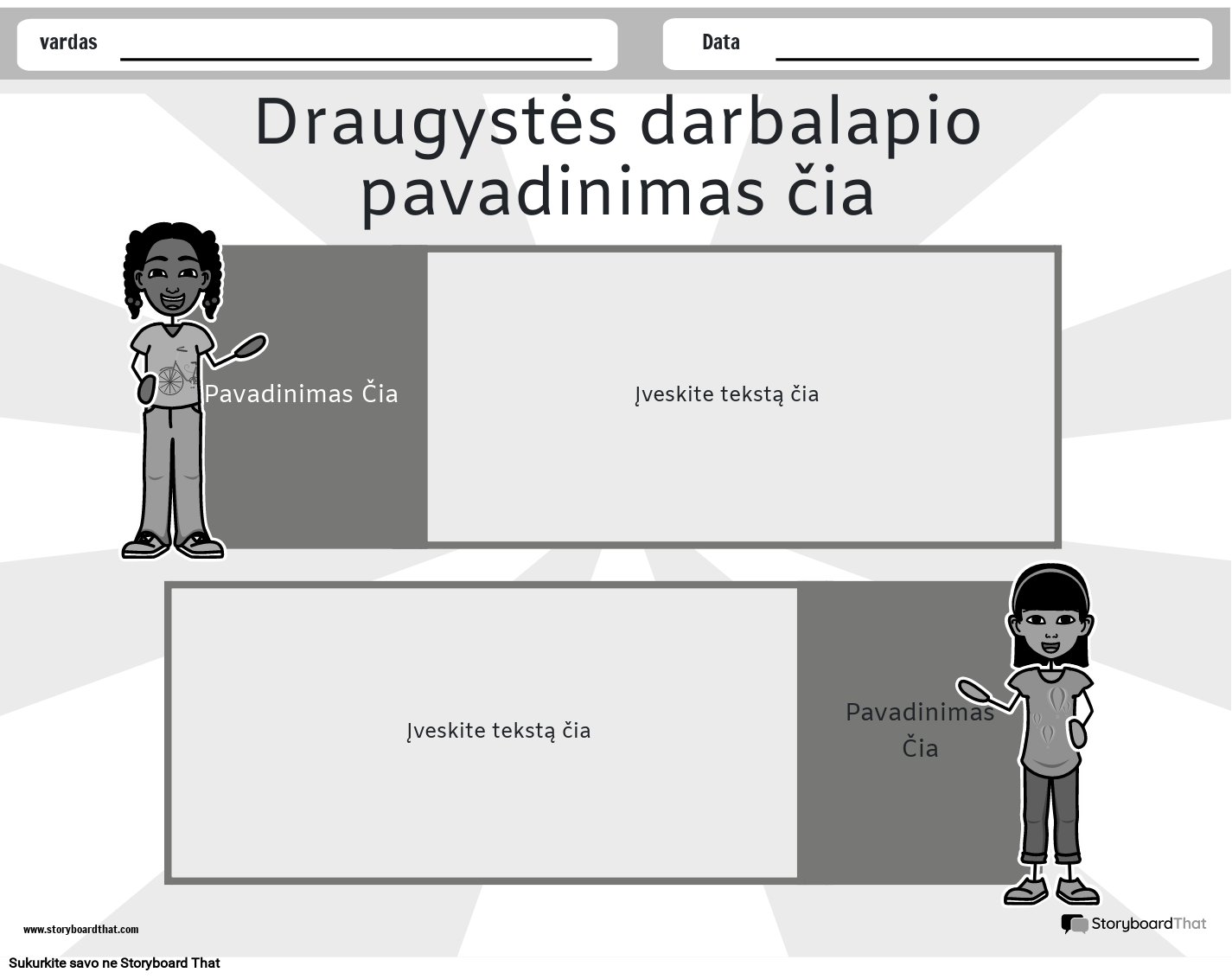 Draugiškas Peizažas Juodai Baltas 3