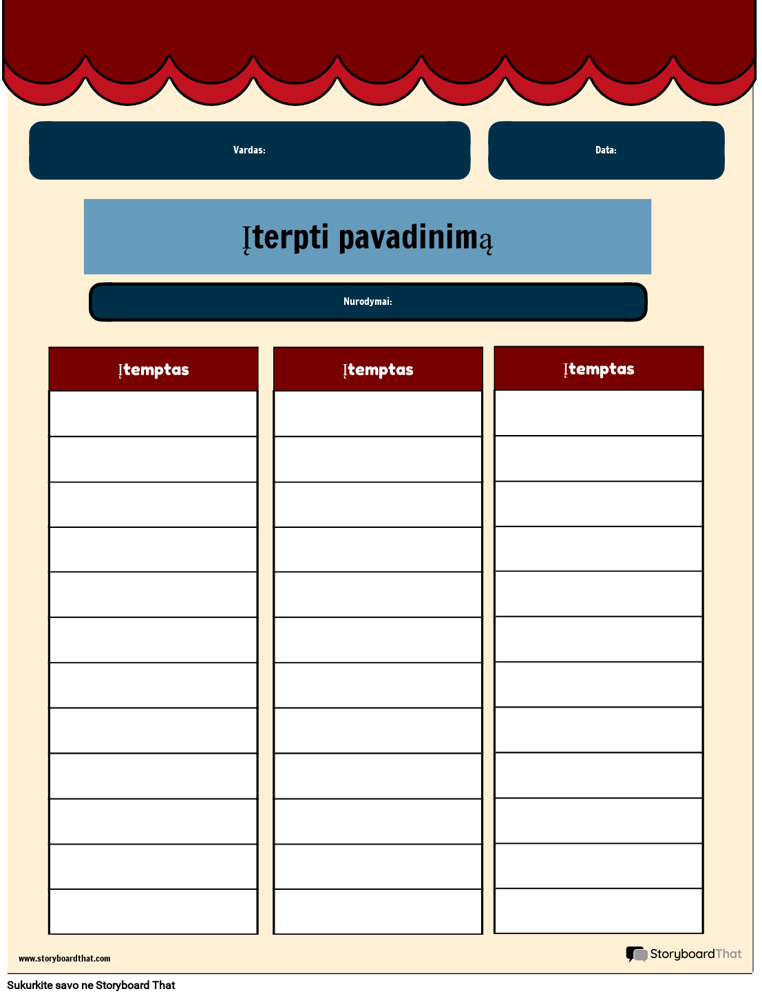 Užpildykite Veiksmažodžių Įtempimo Lentelę