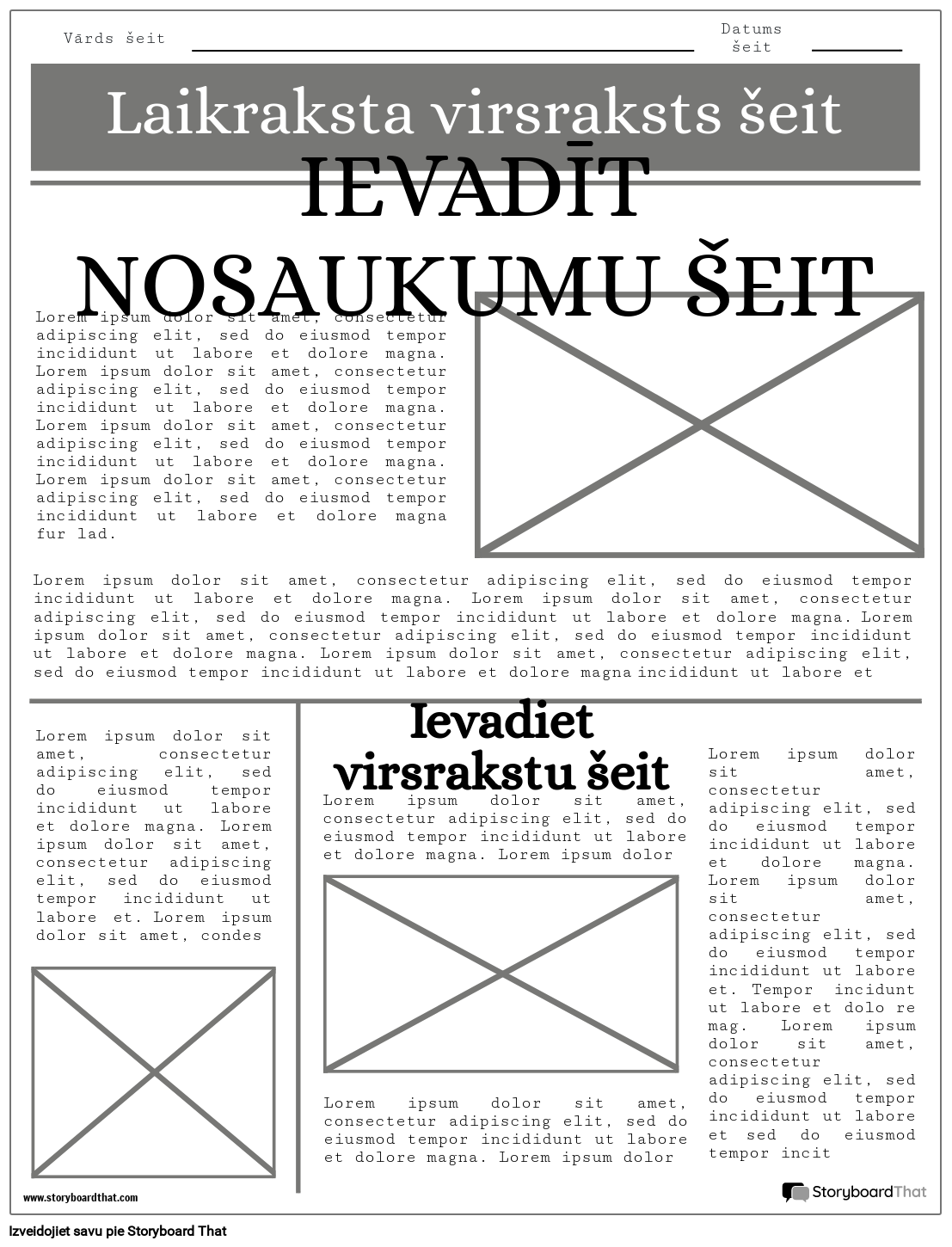 Jauna Lapas Izveides Avīzes Veidne 4