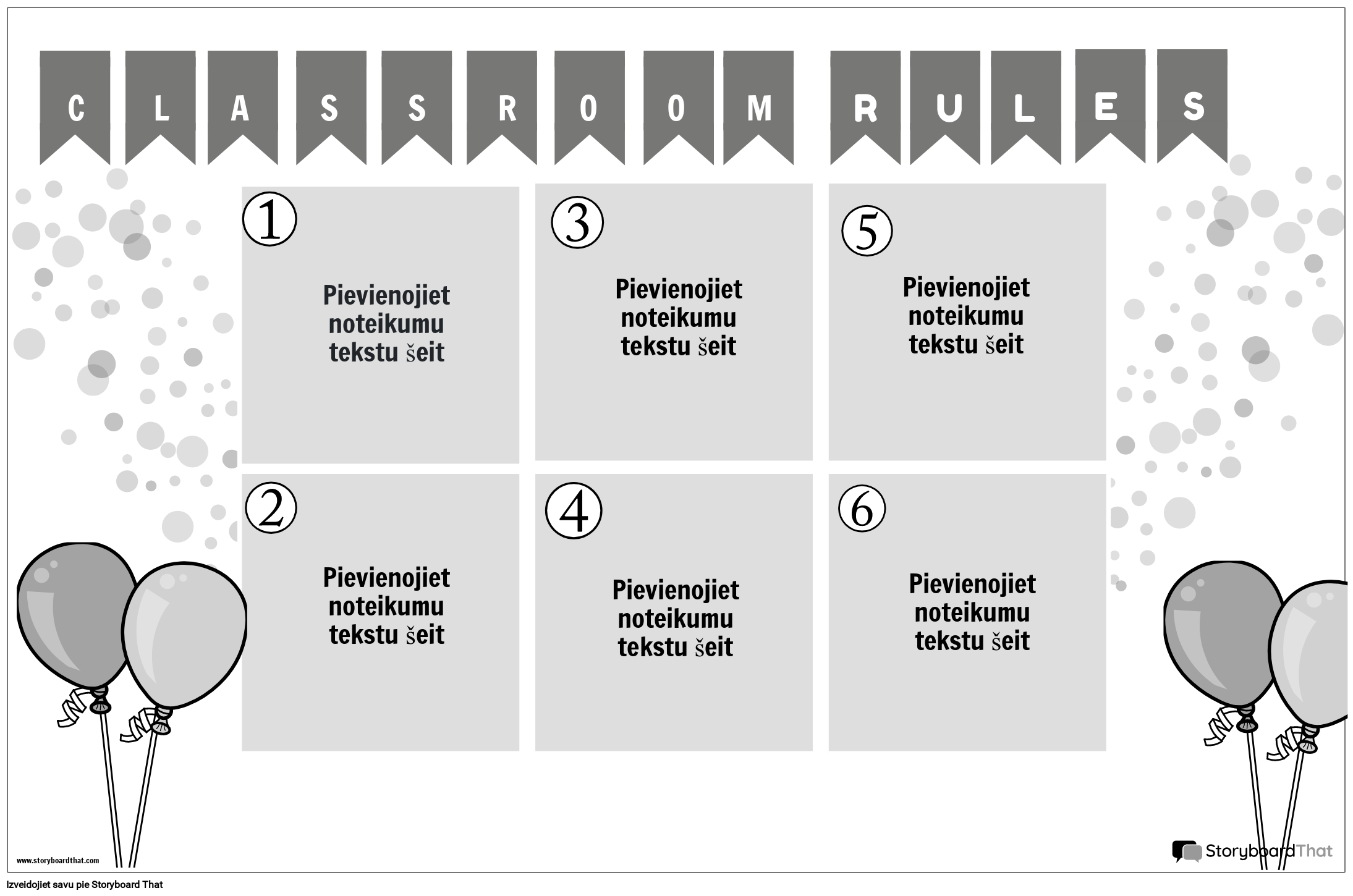 Klases noteikumi Plakāta veidne Pelēka