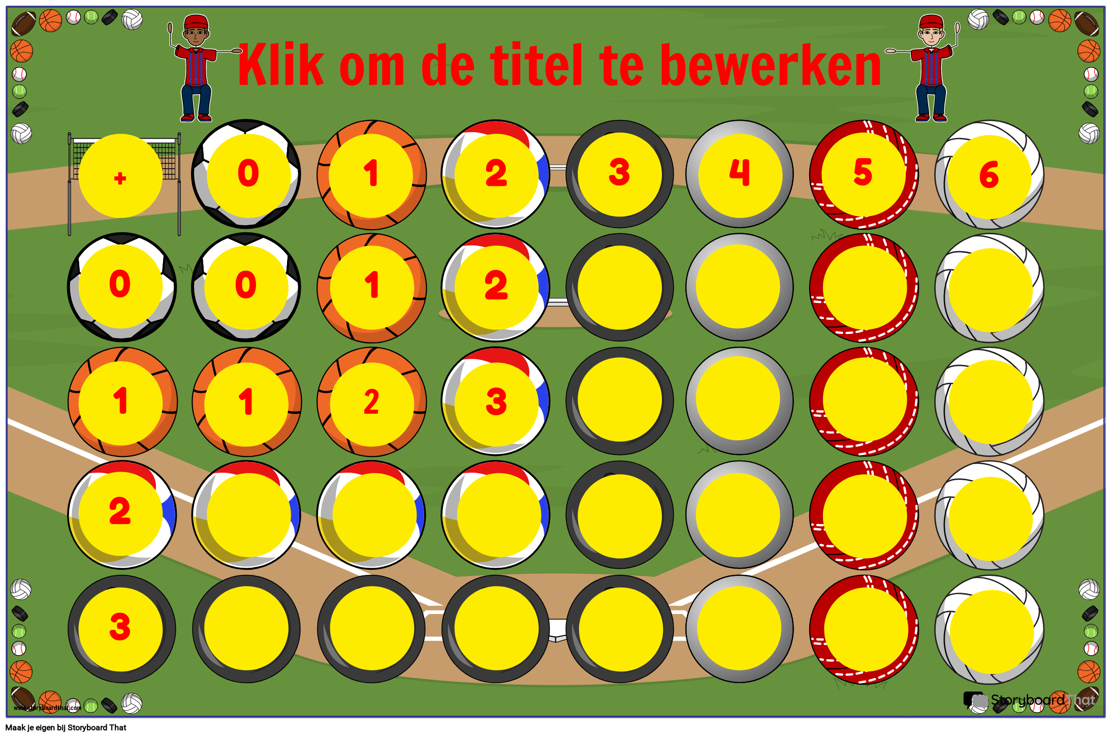 Afdrukbare Poster met Sporttoevoegingsgrafieken