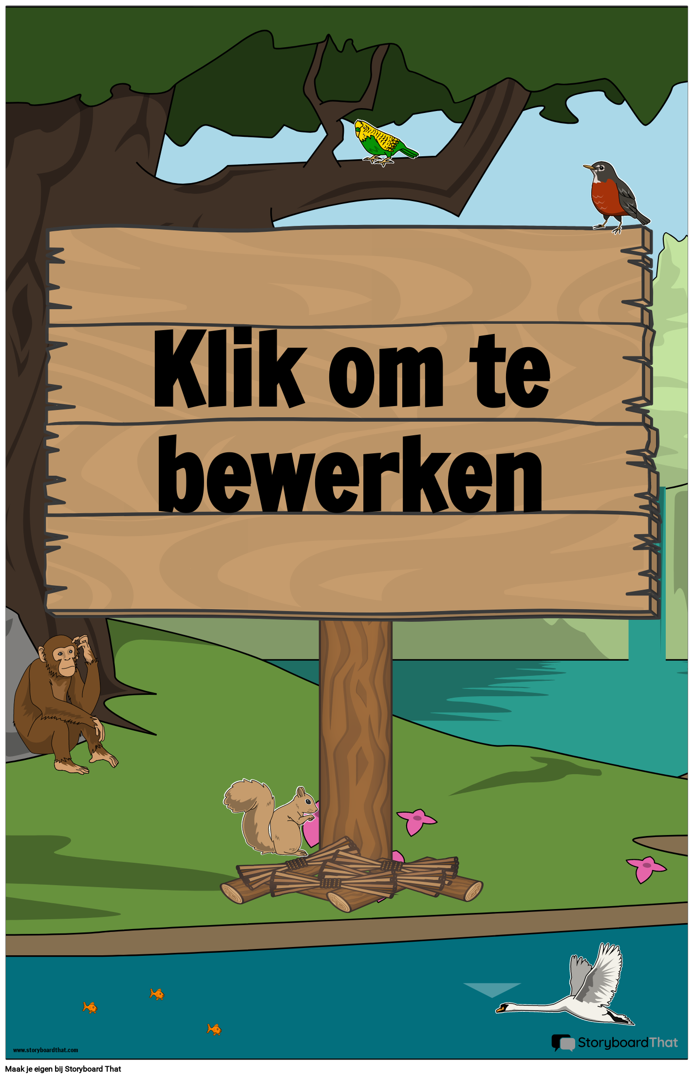 Bosontwerp Welkom Poster