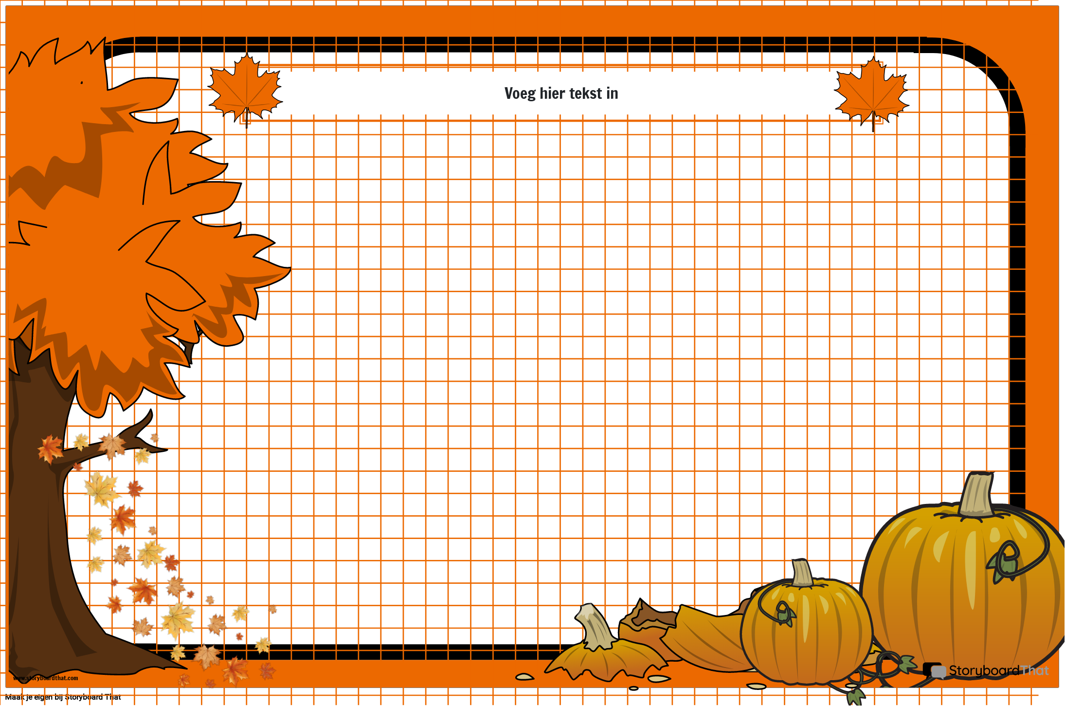 Grafiekpapierposter met herfstthema