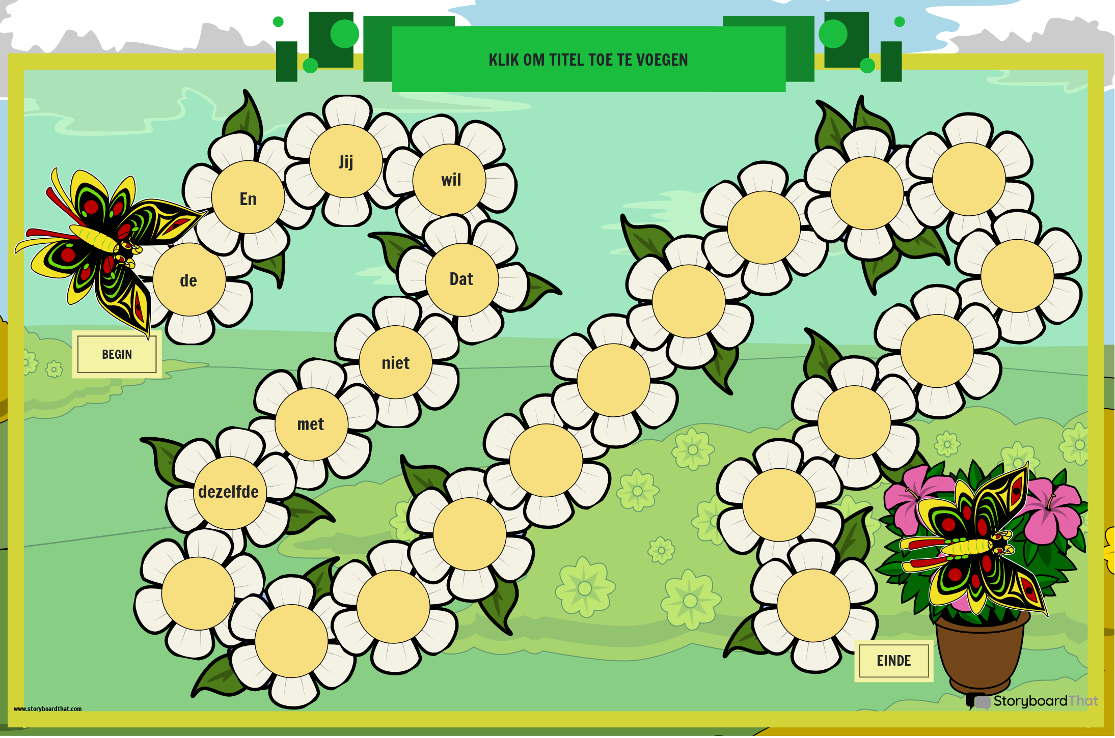 LENTE-THEMA - POSTER MET ZICHTWOORDEN