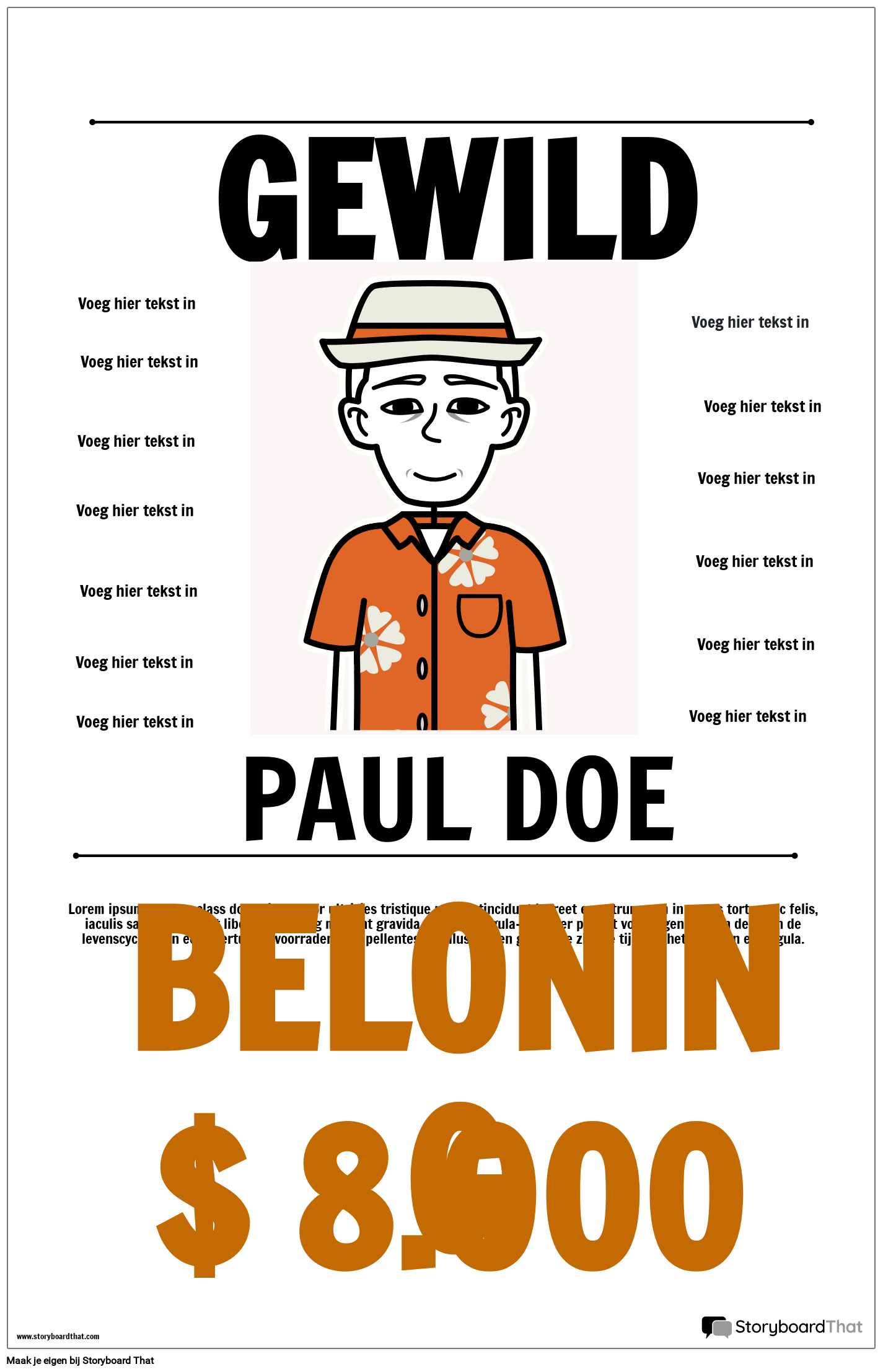 Leuk gezocht postersjabloon