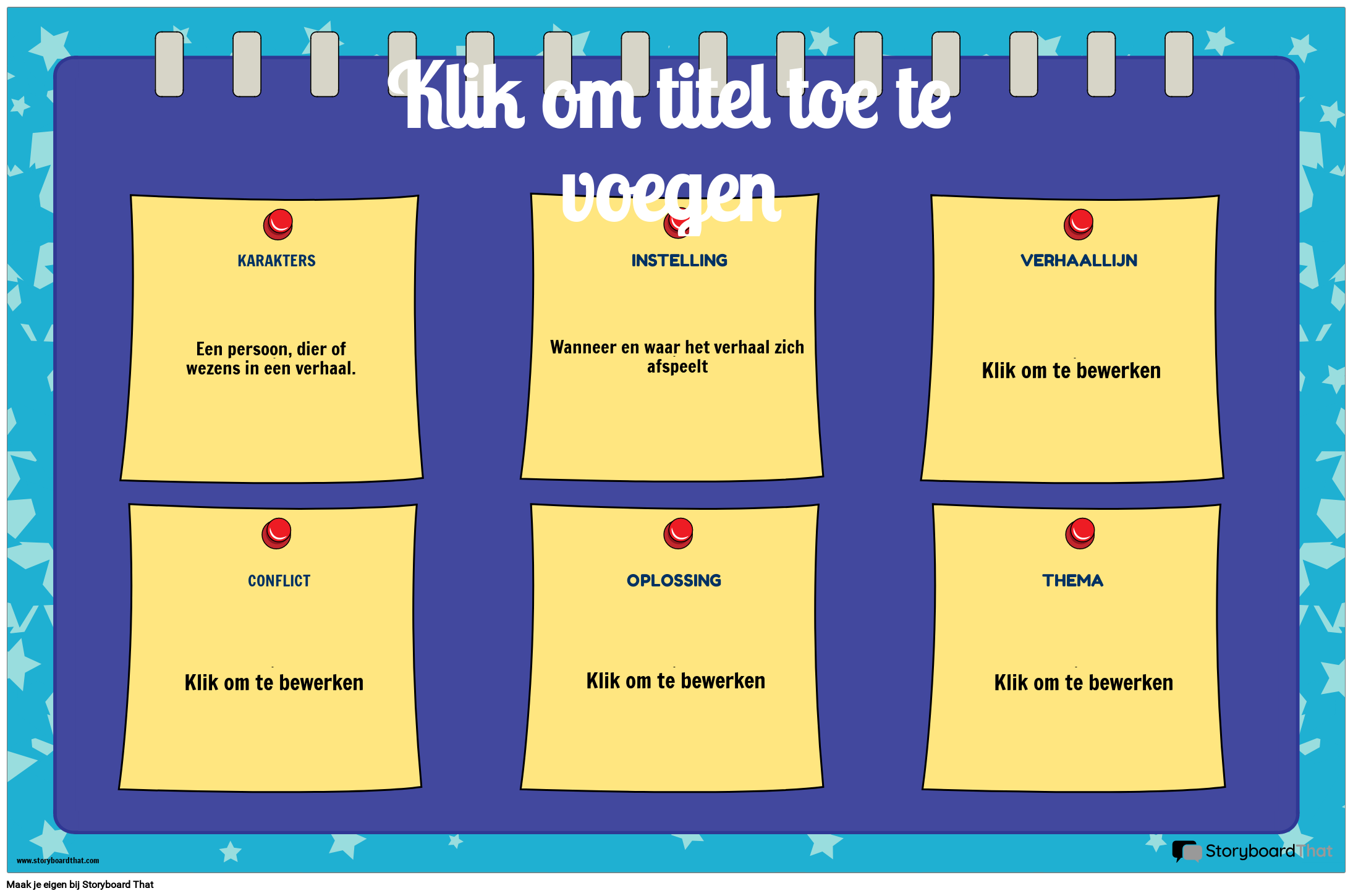 NOTITIEBOEKJETHEMA - ELEMENTEN VAN DE VERHAALPOSTER