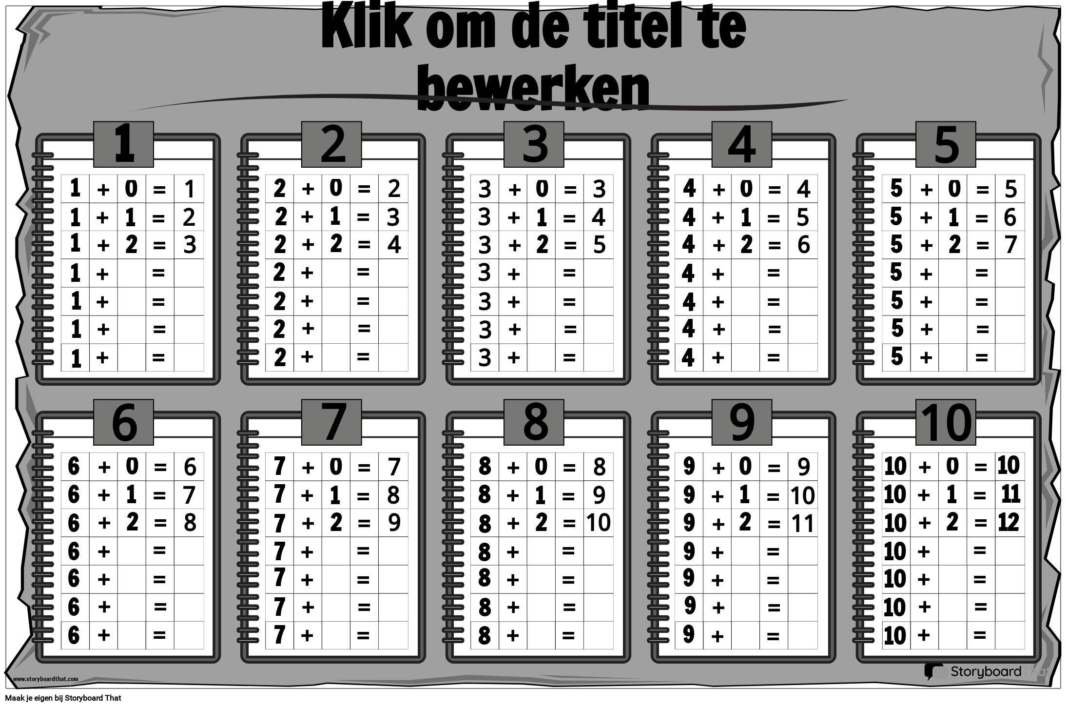 Notities Toevoeging Grafiek Poster Sjabloon Zwart-wit