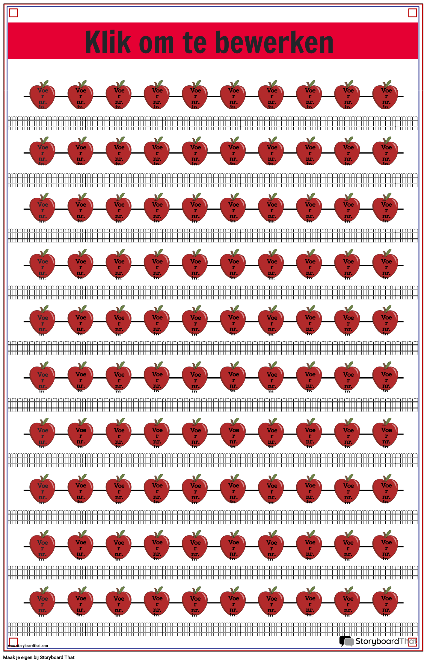 Op Apple Geïnspireerde Nummerregelposter