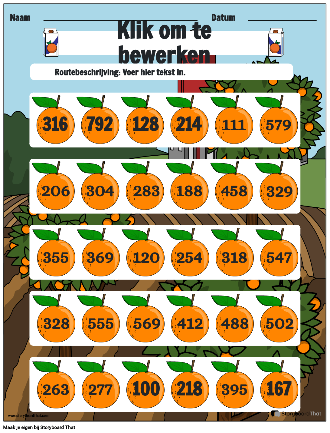 Op Sinaasappels Geïnspireerd Werkblad Voor Even en Oneven Getallen