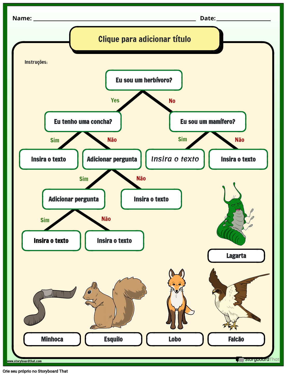 Planilha de Adaptação Animal