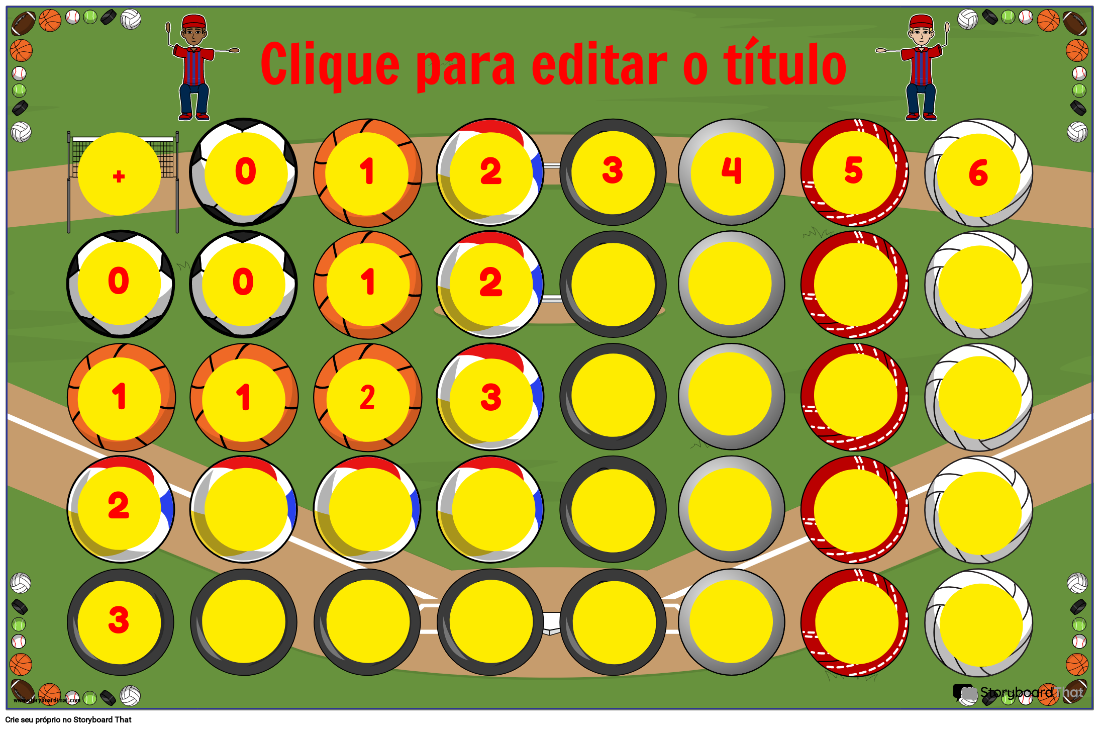 Pôster de Gráficos de Adição de Esportes Para Impressão