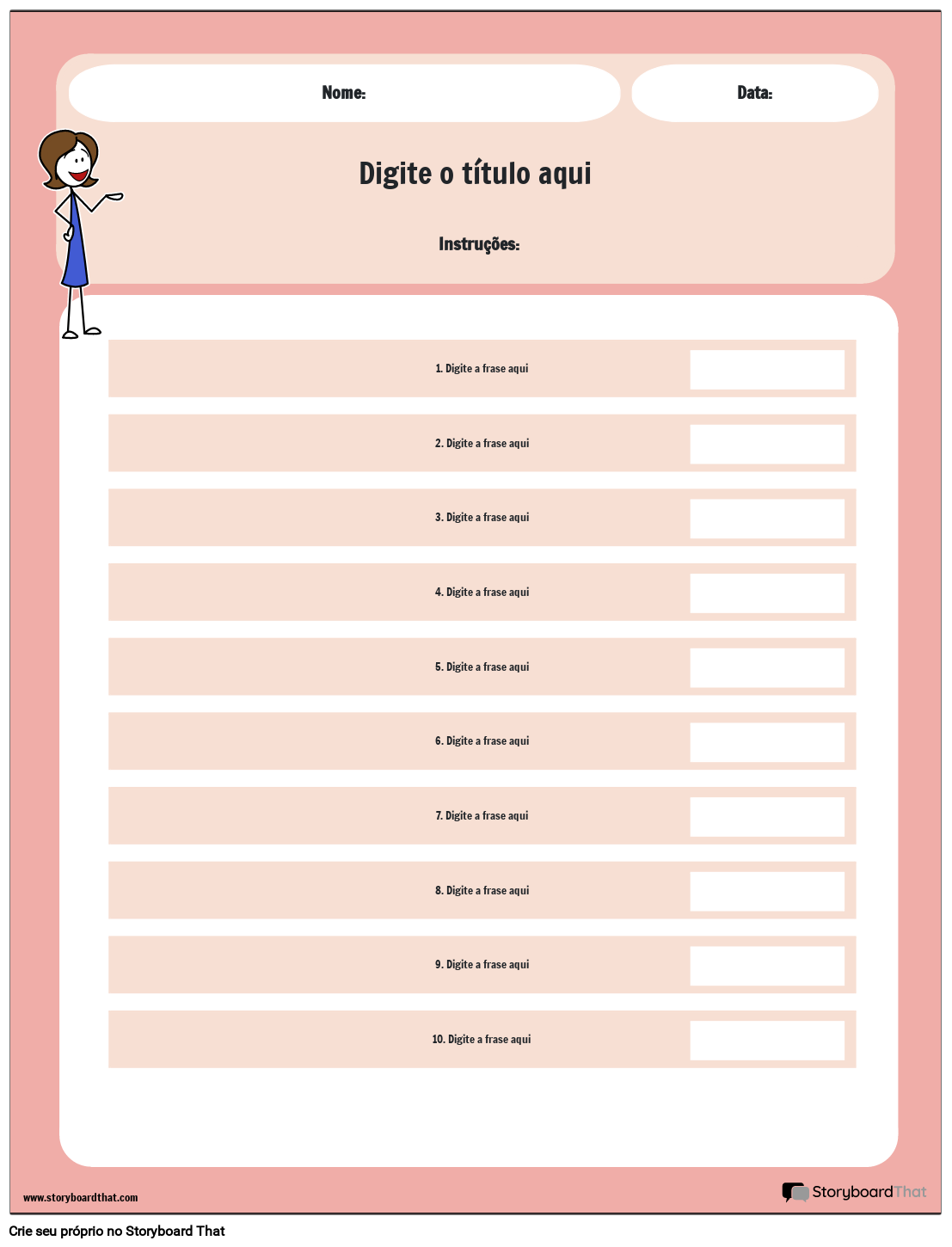 Tipos de Verbos Rosa e Branco