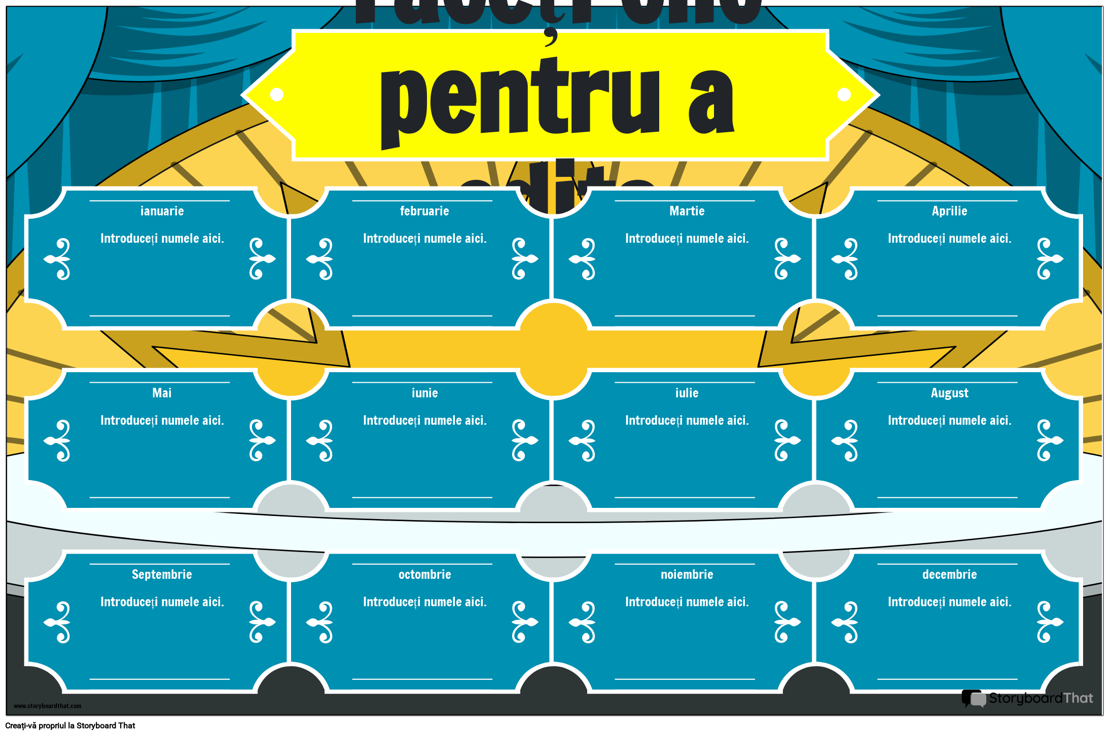 Poster de Aniversare a Teatrului Gata de Imprimat