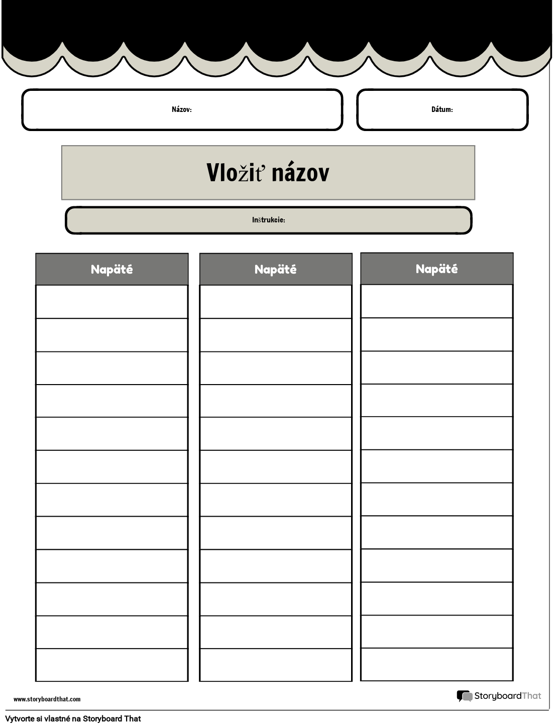 Doplňte Čiernobielu Tabuľku Časov Slovies