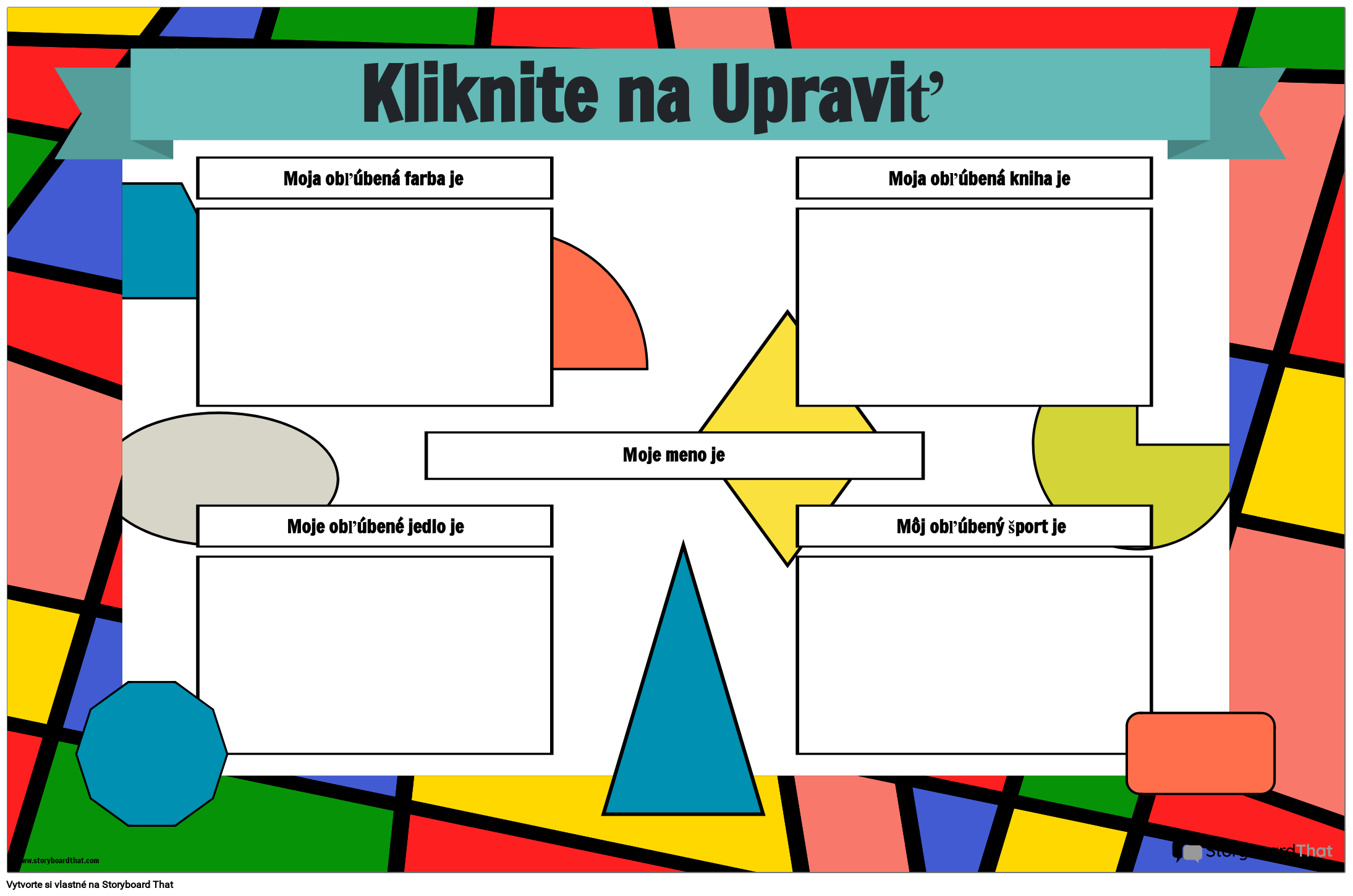 Plagát Študent týždňa s tvarmi
