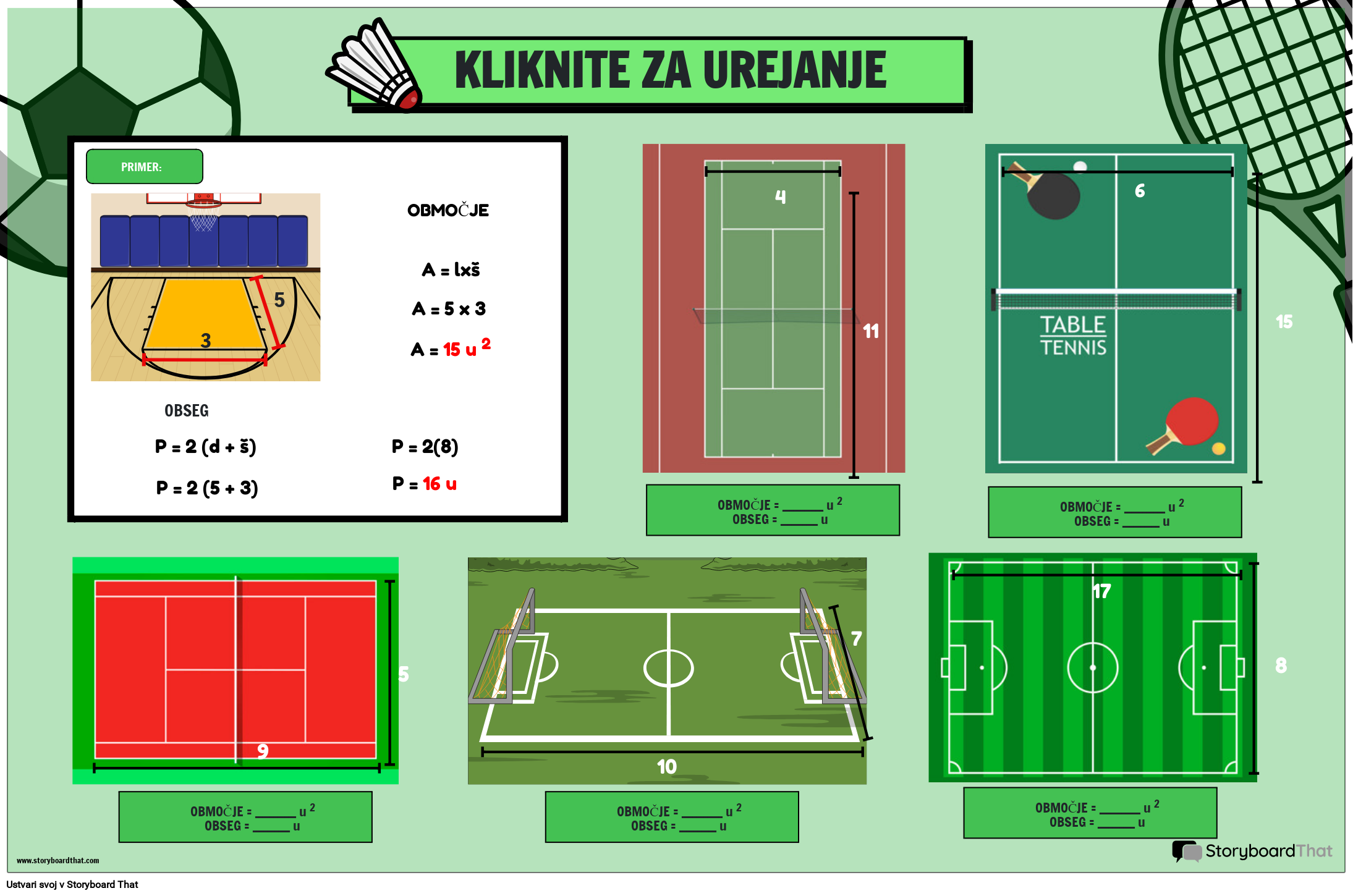 ŠPORTNO IGRIŠČE - OBMOČNI IN OBODNI PLAKAT