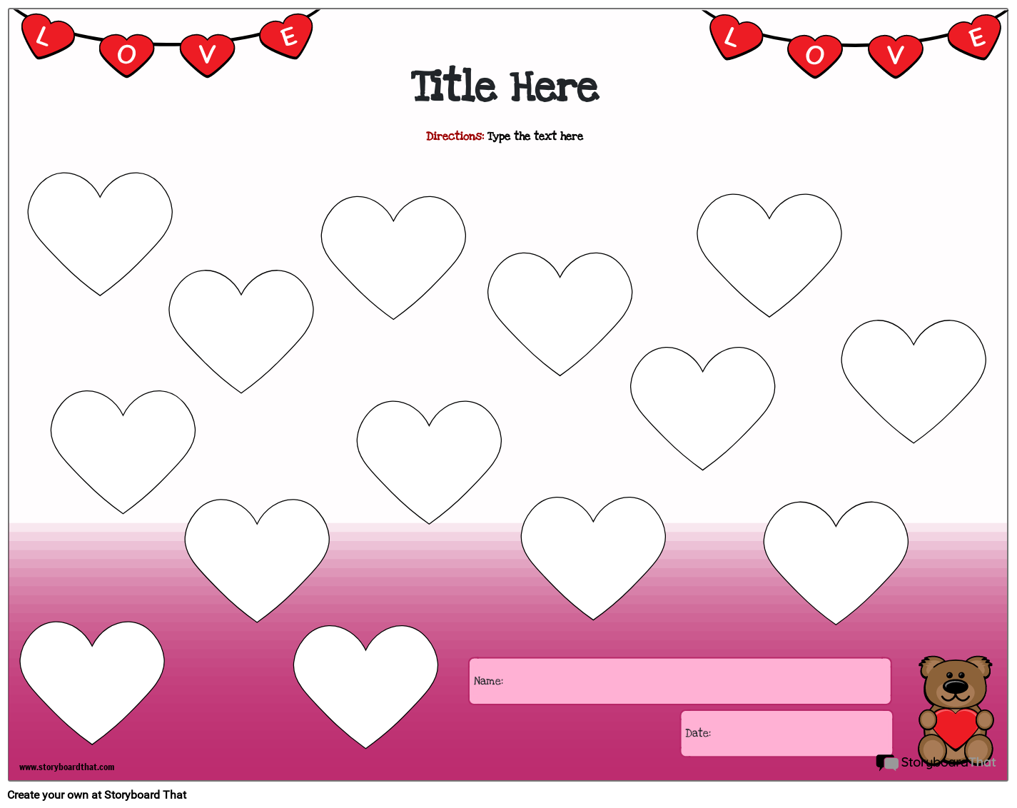 Find and Color Heart Verb Tense