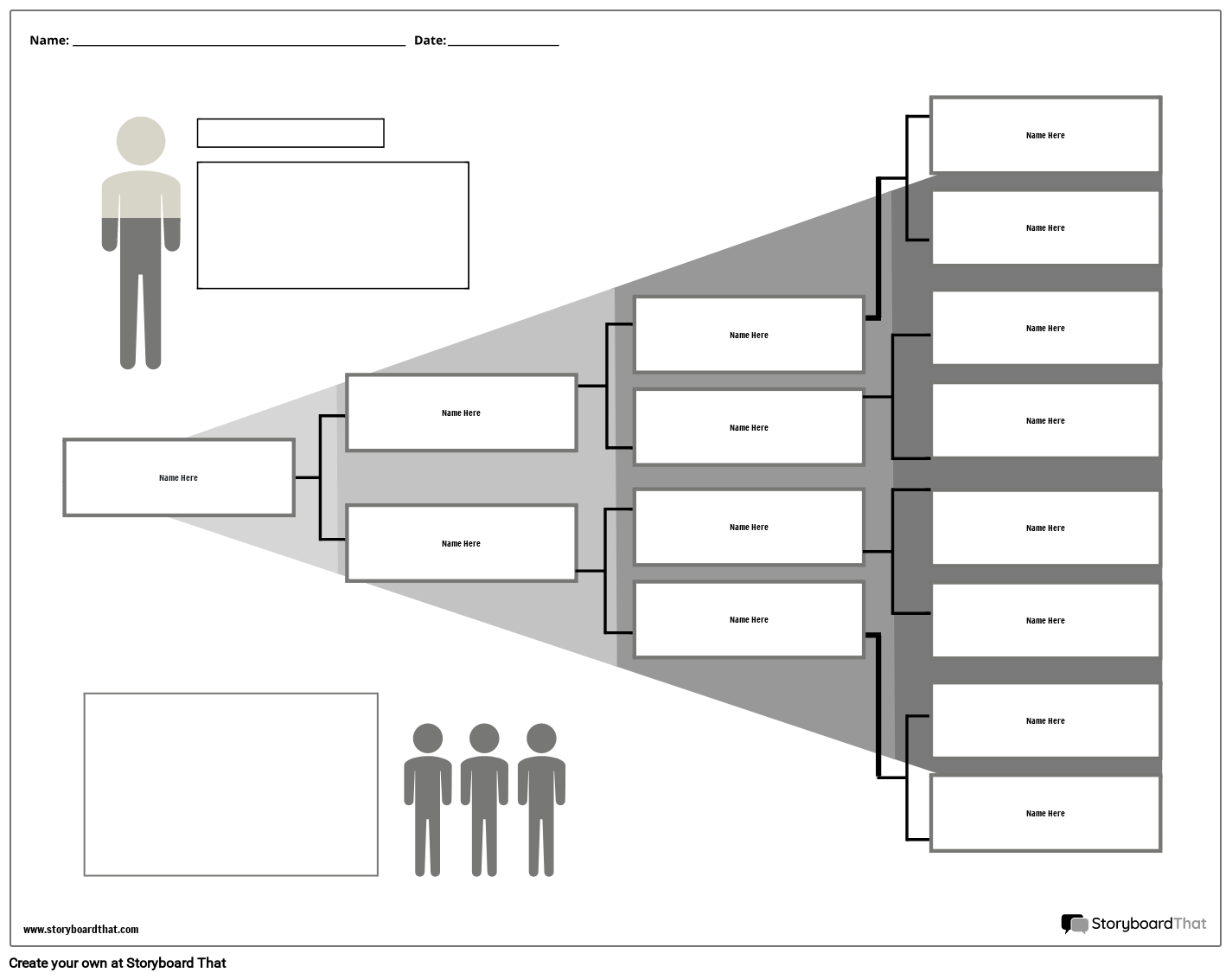 Customizable Map Based Family Tree Worksheet