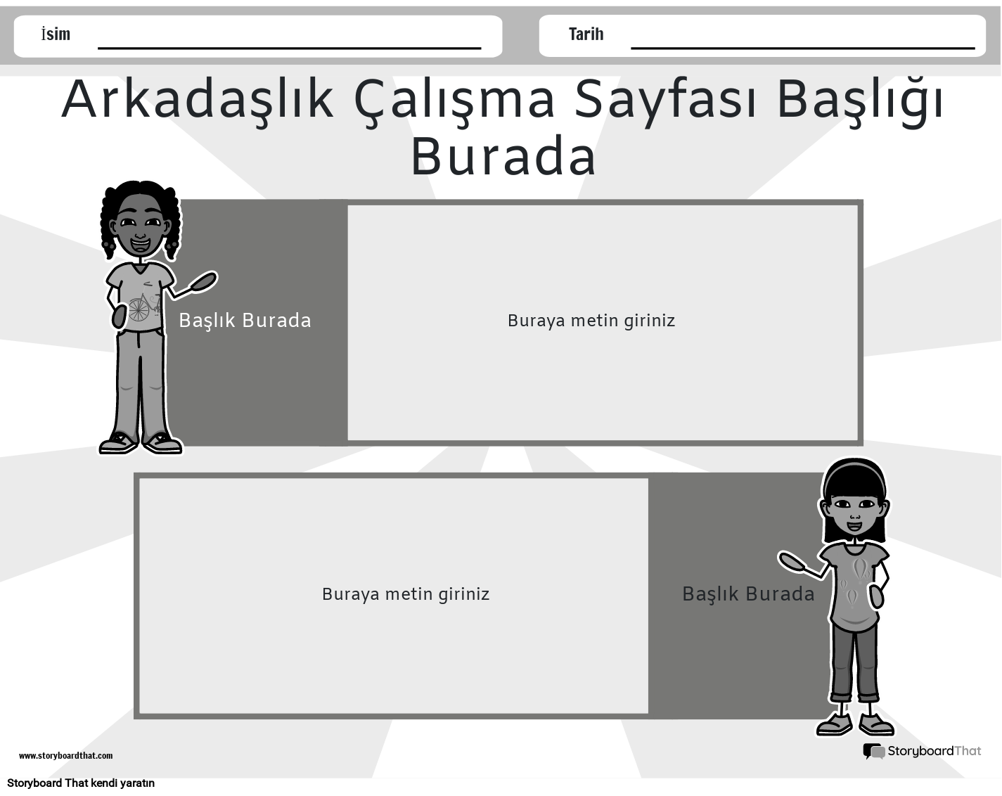 Arkadaş Manzarası Siyah Beyaz 3