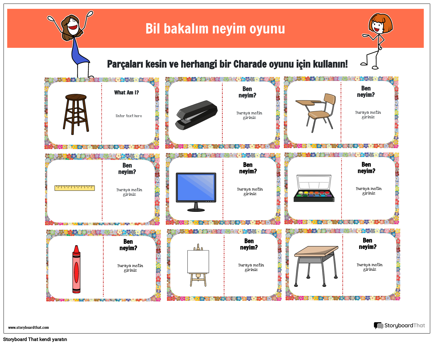 Bil bakalım neyim oyun sayfaları