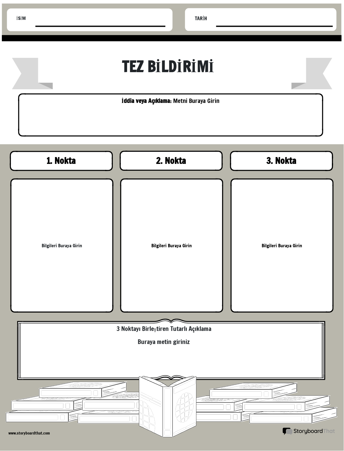 Planlama Tablosu Tez Beyanı