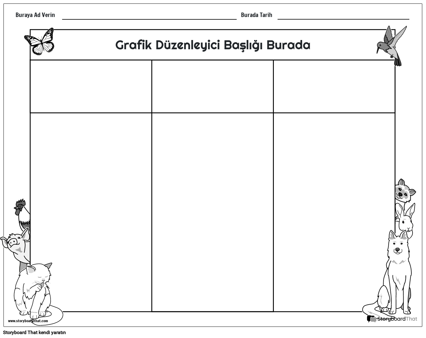 Yeni Oluşturma Sayfası Genel Grafik Düzenleyici 3 (Siyah Beyaz)