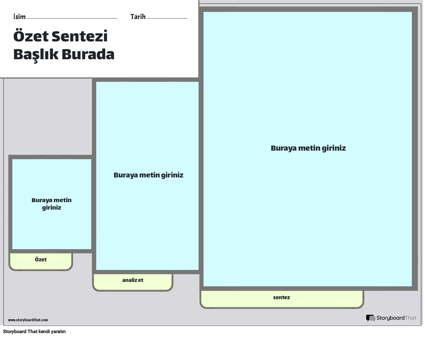 Yeni Oluşturma Sayfası Özeti ve Sentez Şablonu 3