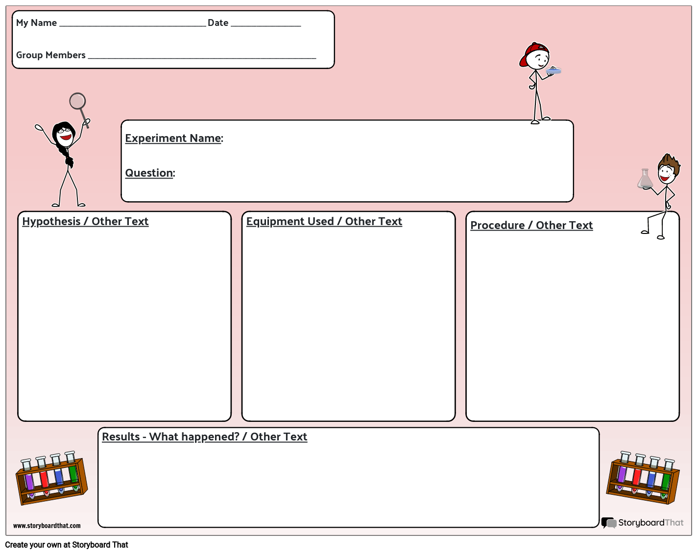 Cute Pink-Themed Scientific Observation Worksheet