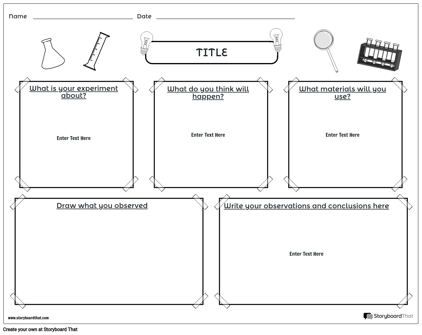 Simple Lab Instruments Based Scientific Observation Template