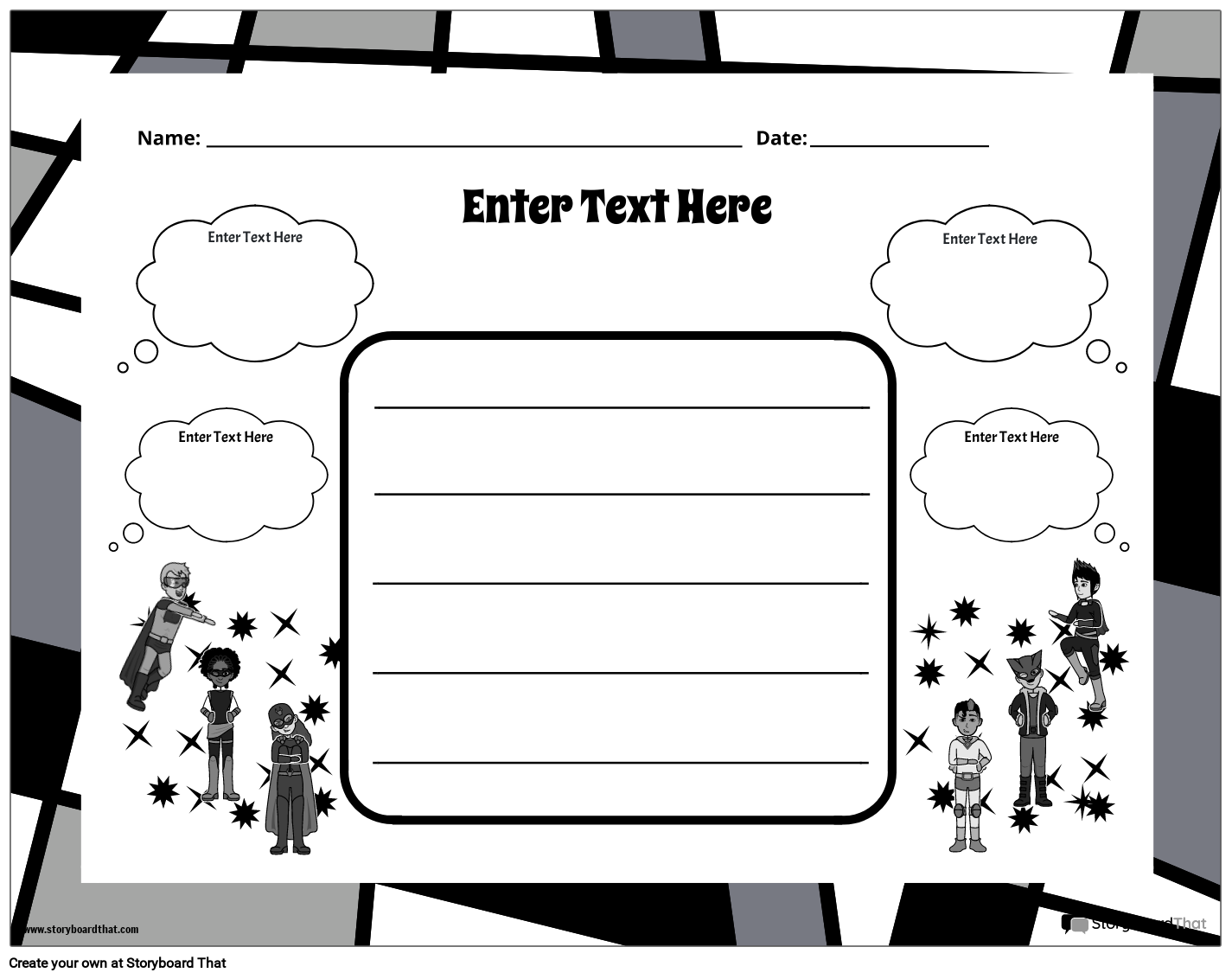 Superheroes-Themed Social Emotional Check-In Worksheet